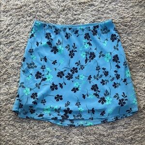 Floral Blue and Green Skirt